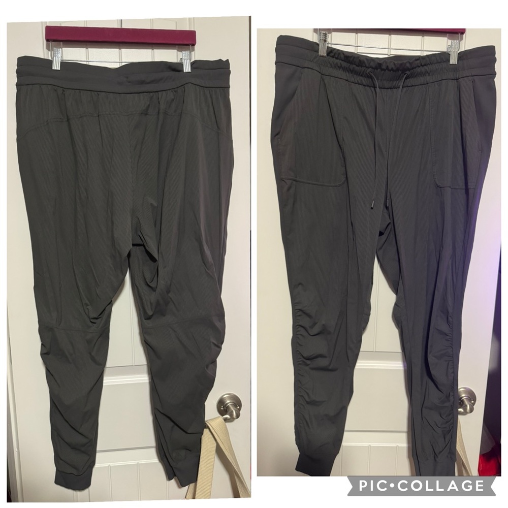 Womens graphite Gray Beyond the Studio Jogger Pants Sz 18 EUC